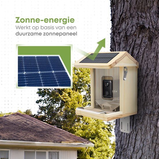 Vogelvoederhuisje met AI-camera