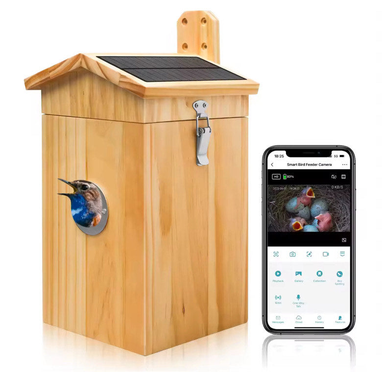 Vogelhuisje met AI-camera